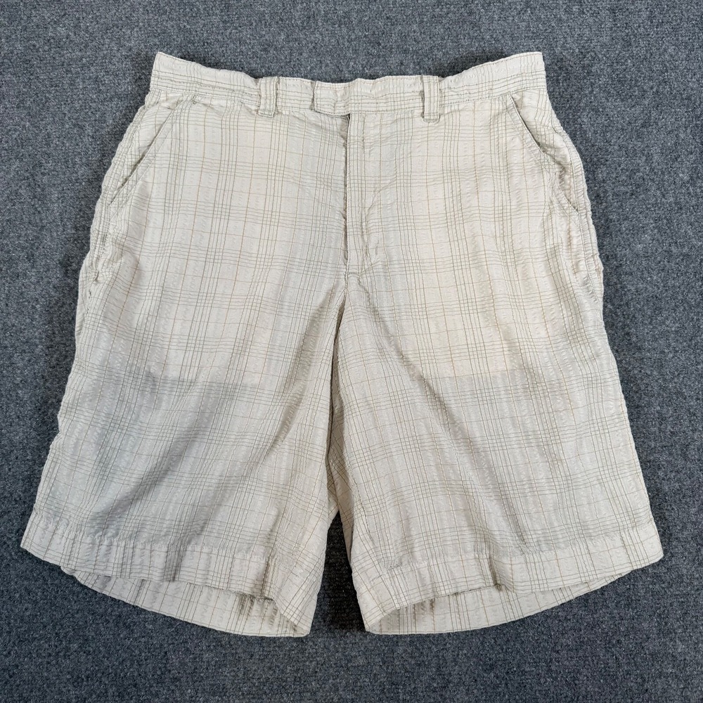 Patagonia Shorts Mens 32 Organic Cotton Seersucker Pockets 10" Inseam Outdoor